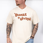 Thanks + Giving Design - Thanksgiving Theme Unisex Crewneck T-Shirt Sweatshirt Hoodie