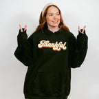 Retro Thankful Design - Thanksgiving Theme Unisex Crewneck T-Shirt Sweatshirt Hoodie