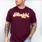Retro Thankful Design - Thanksgiving Theme Unisex Crewneck T-Shirt Sweatshirt Hoodie
