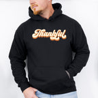 Retro Thankful Design - Thanksgiving Theme Unisex Crewneck T-Shirt Sweatshirt Hoodie