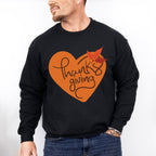 Thanksgiving Heart Shape - Thanksgiving Theme Unisex Crewneck T-Shirt Sweatshirt Hoodie