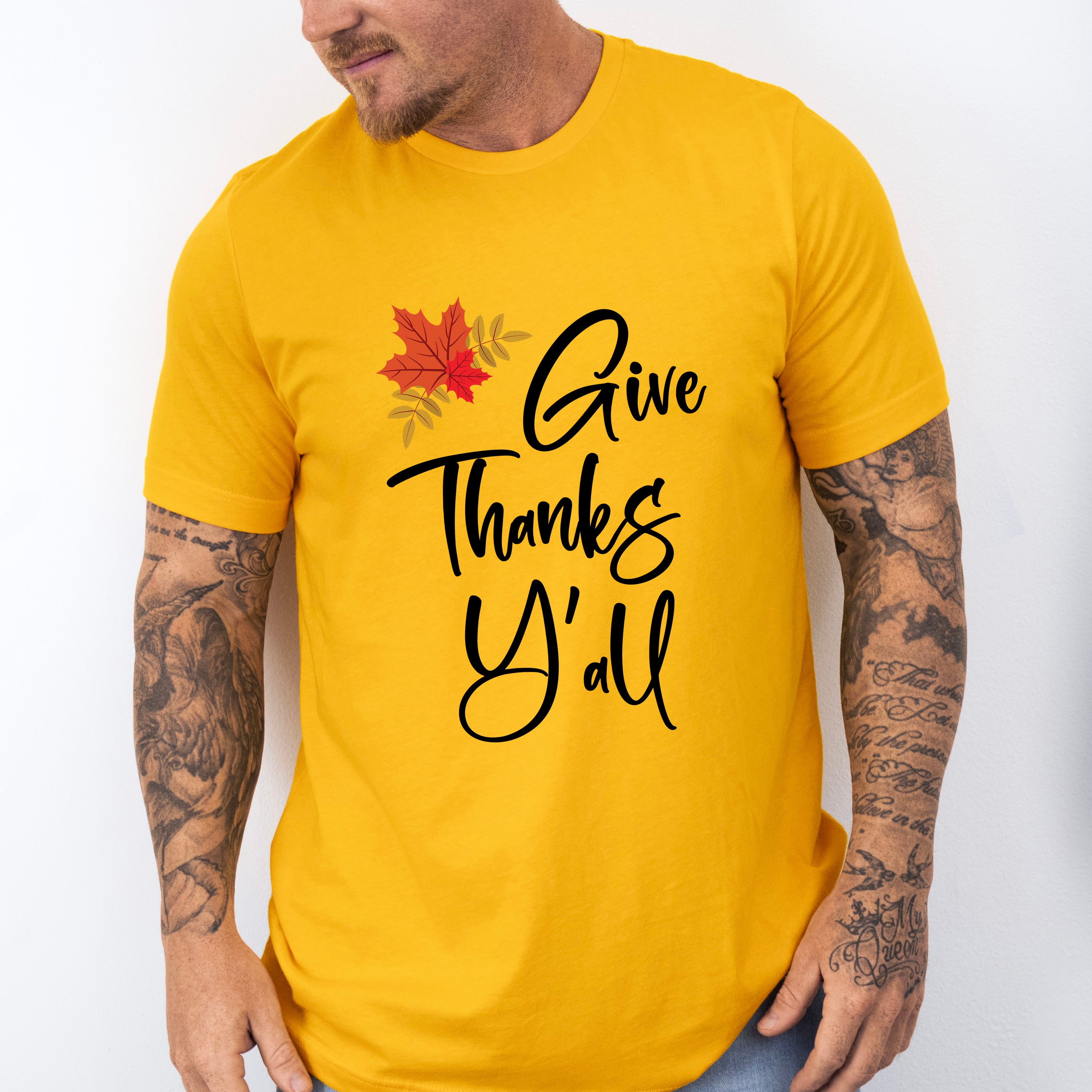 Give Thanks Y'all - Thanksgiving Theme Unisex Crewneck T-Shirt Sweatshirt Hoodie