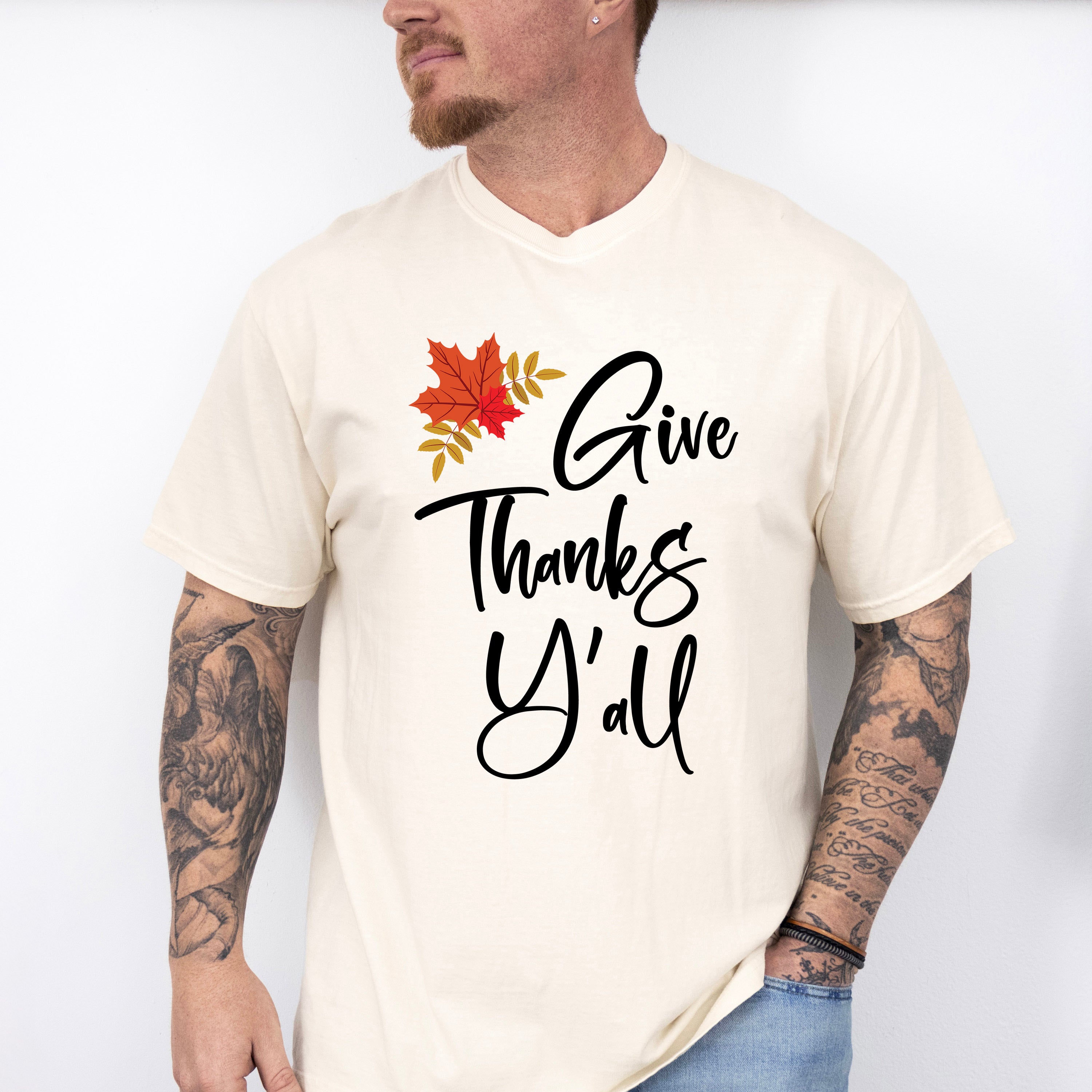 Give Thanks Y'all - Thanksgiving Theme Unisex Crewneck T-Shirt Sweatshirt Hoodie