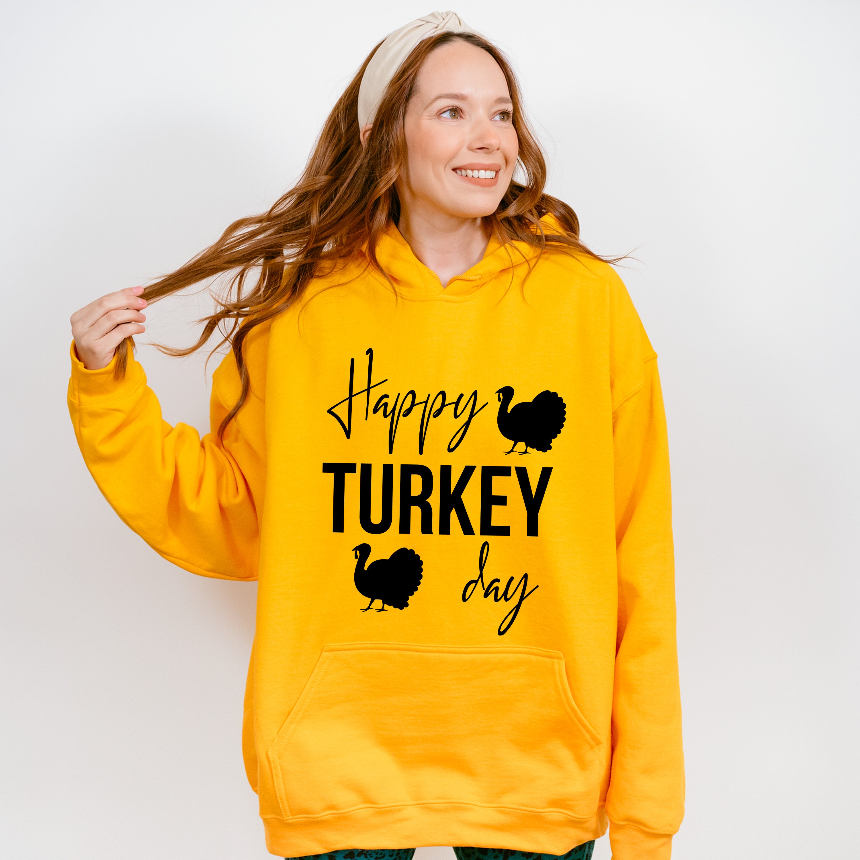 Happy Turkey Day - Thanksgiving Theme Unisex Crewneck T-Shirt Sweatshirt Hoodie