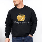 Golden Pumpkin Thanksgiving Design - Thanksgiving Theme Unisex Crewneck T-Shirt Sweatshirt Hoodie
