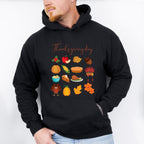 Thanksgiving Day Doodles Design - Thanksgiving Theme Unisex Crewneck T-Shirt Sweatshirt Hoodie