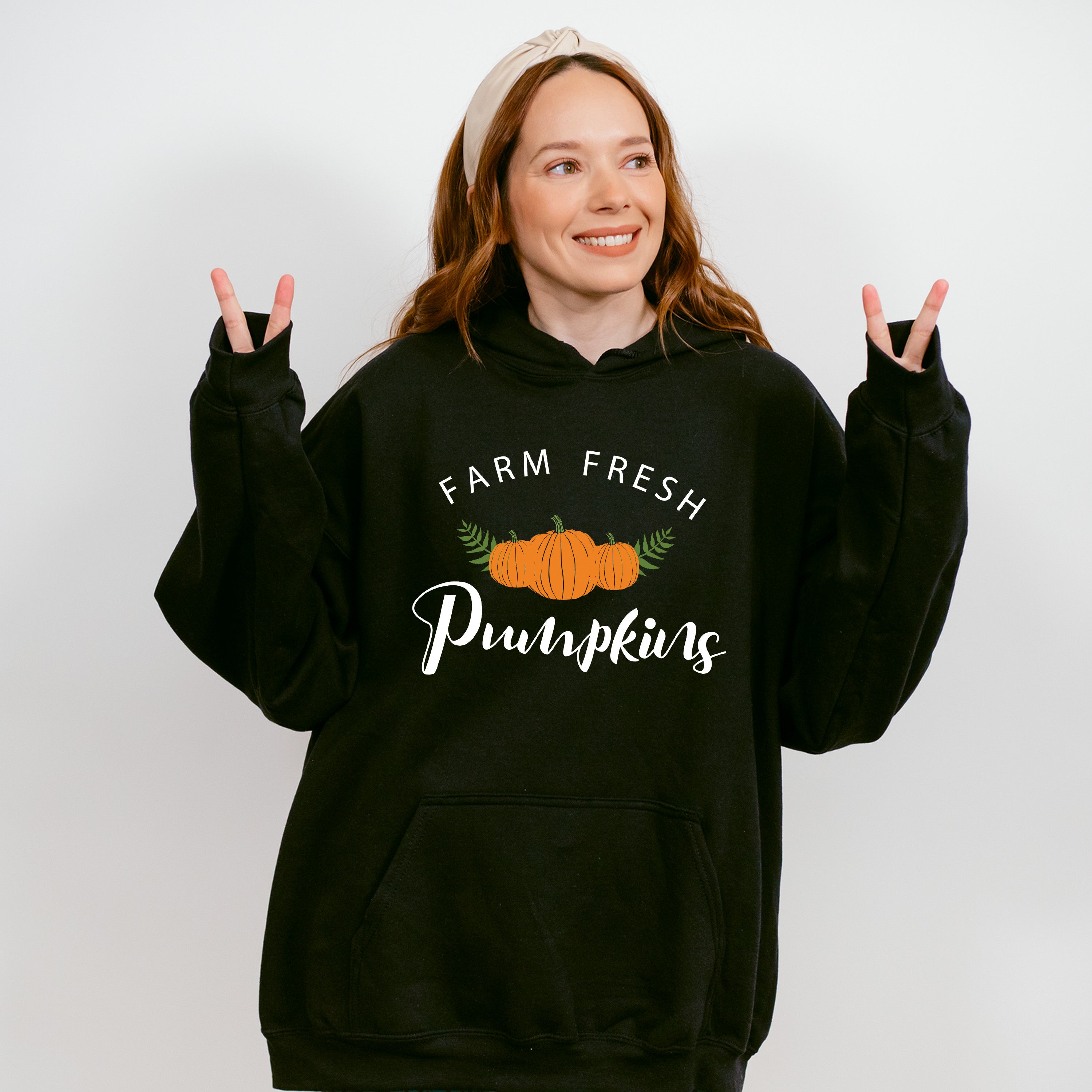 Farm Fresh Pumpkins - Thanksgiving Theme Unisex Crewneck T-Shirt Sweatshirt Hoodie