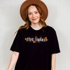 Give Thanks Leaves Design - Thanksgiving Theme Unisex Crewneck T-Shirt Sweatshirt Hoodie