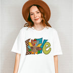 LOVE Turkey Design - Thanksgiving Theme Unisex Crewneck T-Shirt Sweatshirt Hoodie
