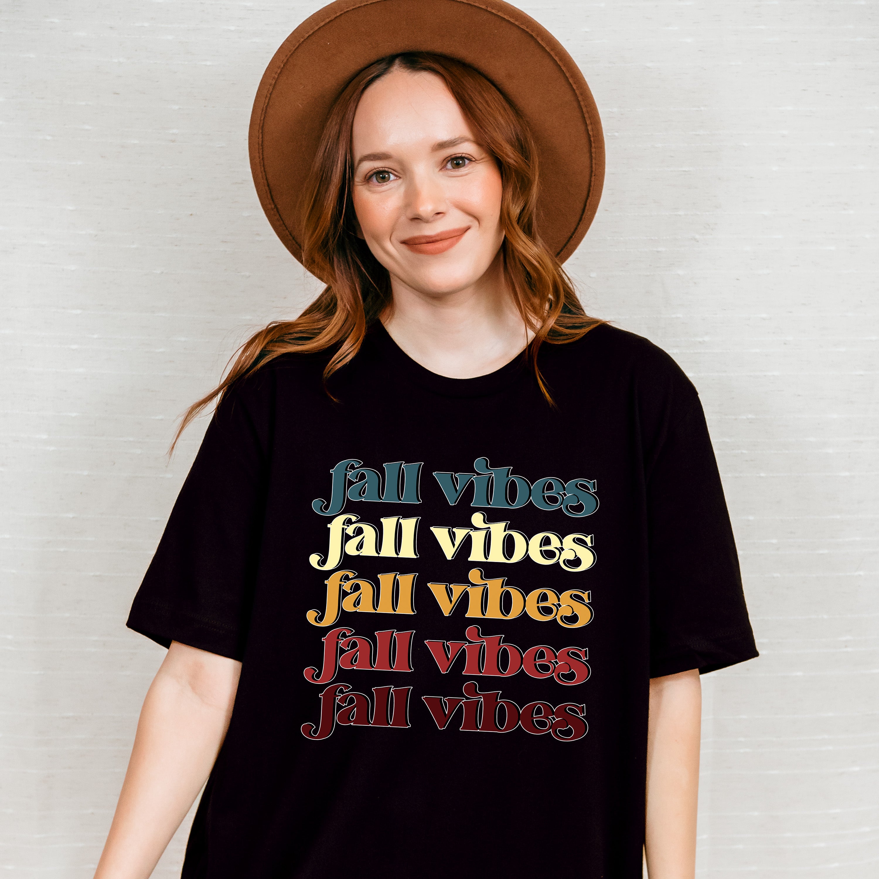 Fall Vibes Design - Fall Theme Unisex Crewneck T-Shirt Sweatshirt Hoodie
