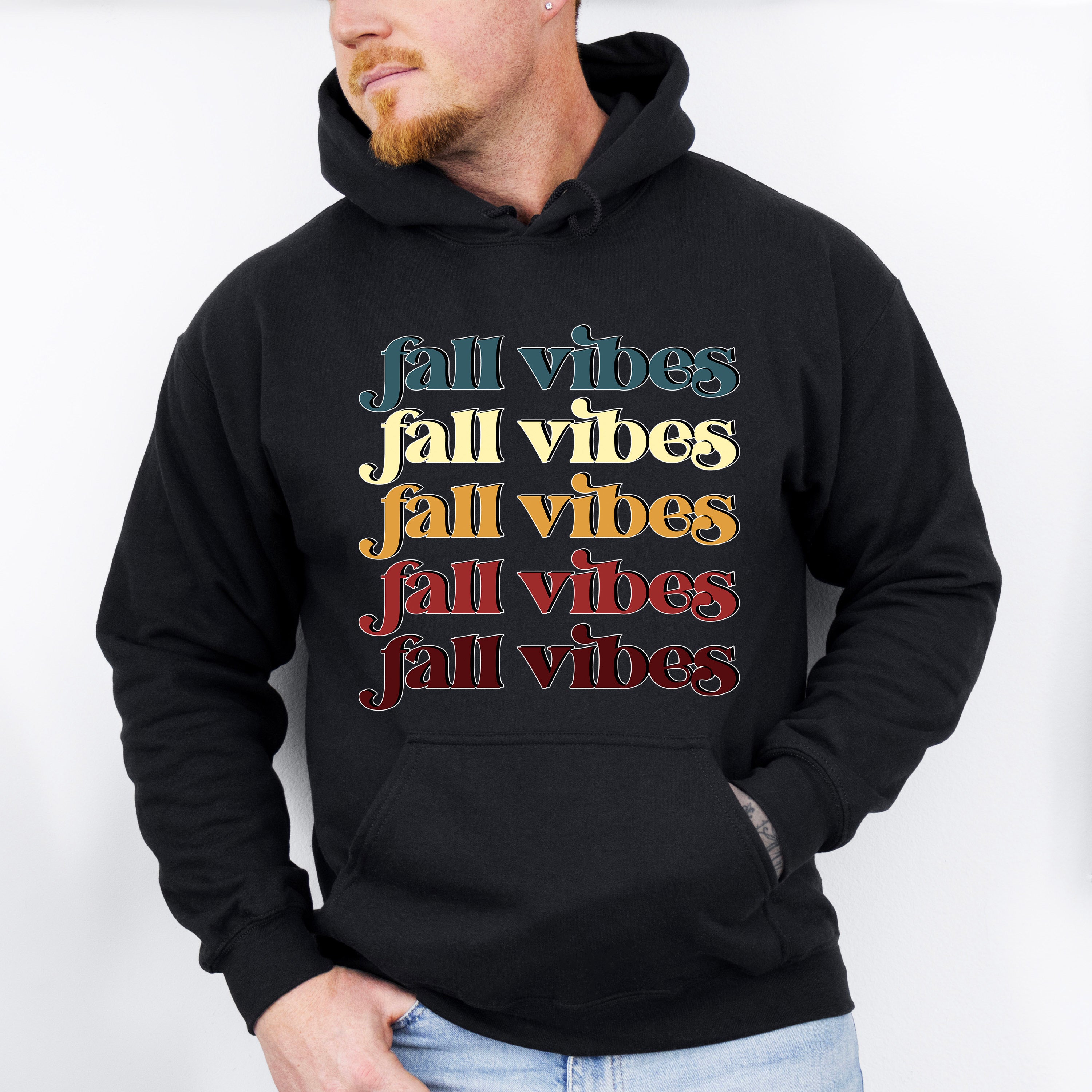 Fall Vibes Design - Fall Theme Unisex Crewneck T-Shirt Sweatshirt Hoodie