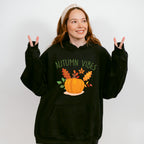 Autumn Vibes Pumpkin Design - Fall Theme Unisex Crewneck T-Shirt Sweatshirt Hoodie