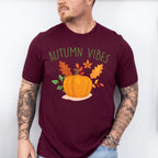 Autumn Vibes Pumpkin Design - Fall Theme Unisex Crewneck T-Shirt Sweatshirt Hoodie