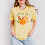 Autumn Vibes Pumpkin Design - Fall Theme Unisex Crewneck T-Shirt Sweatshirt Hoodie