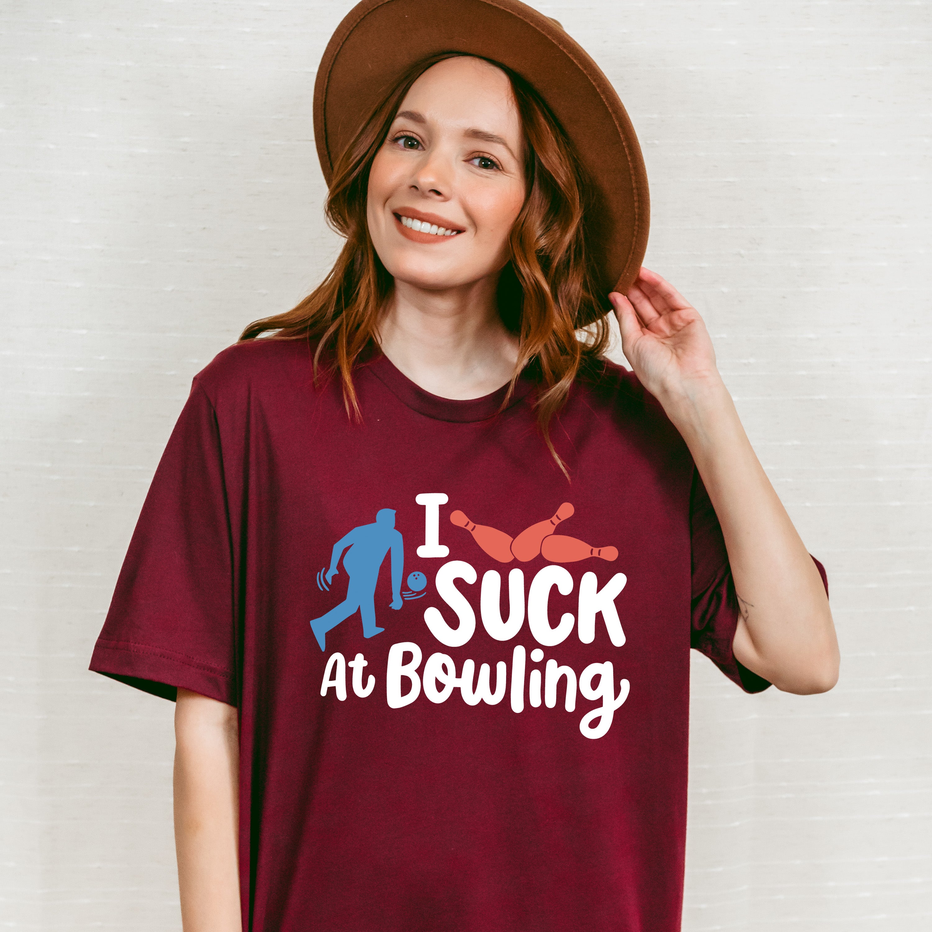 I Suck At Bowling - Bowling Unisex Crewneck T-Shirt Sweatshirt Hoodie