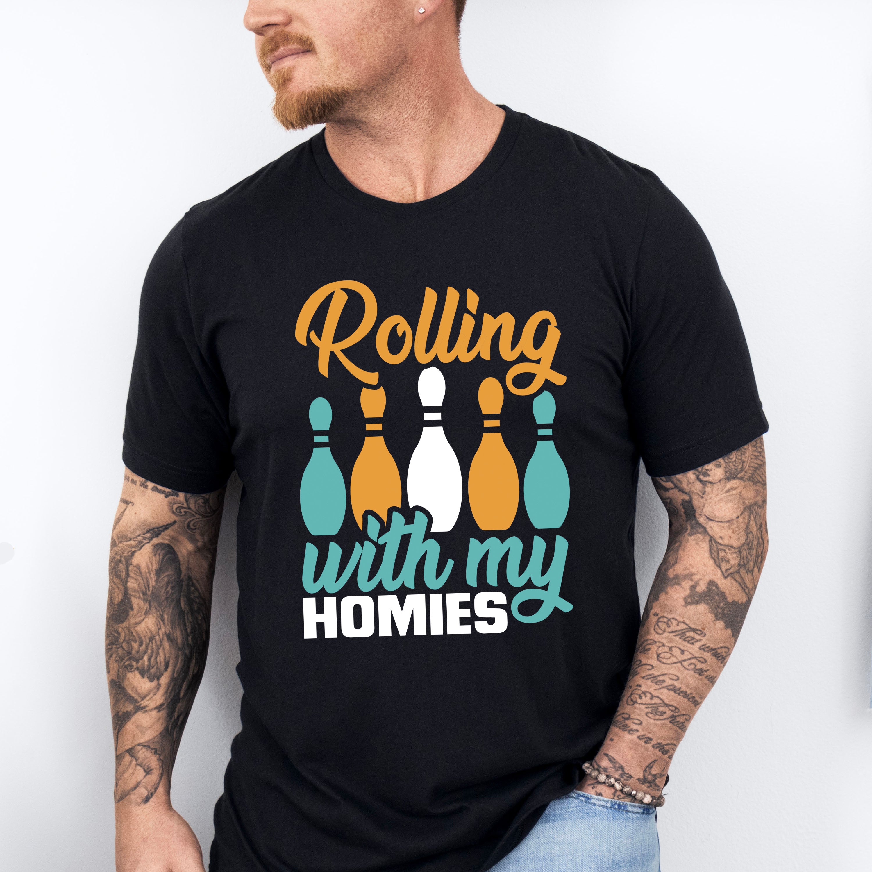 Rolling With My Homies - Bowling Unisex Crewneck T-Shirt Sweatshirt Hoodie