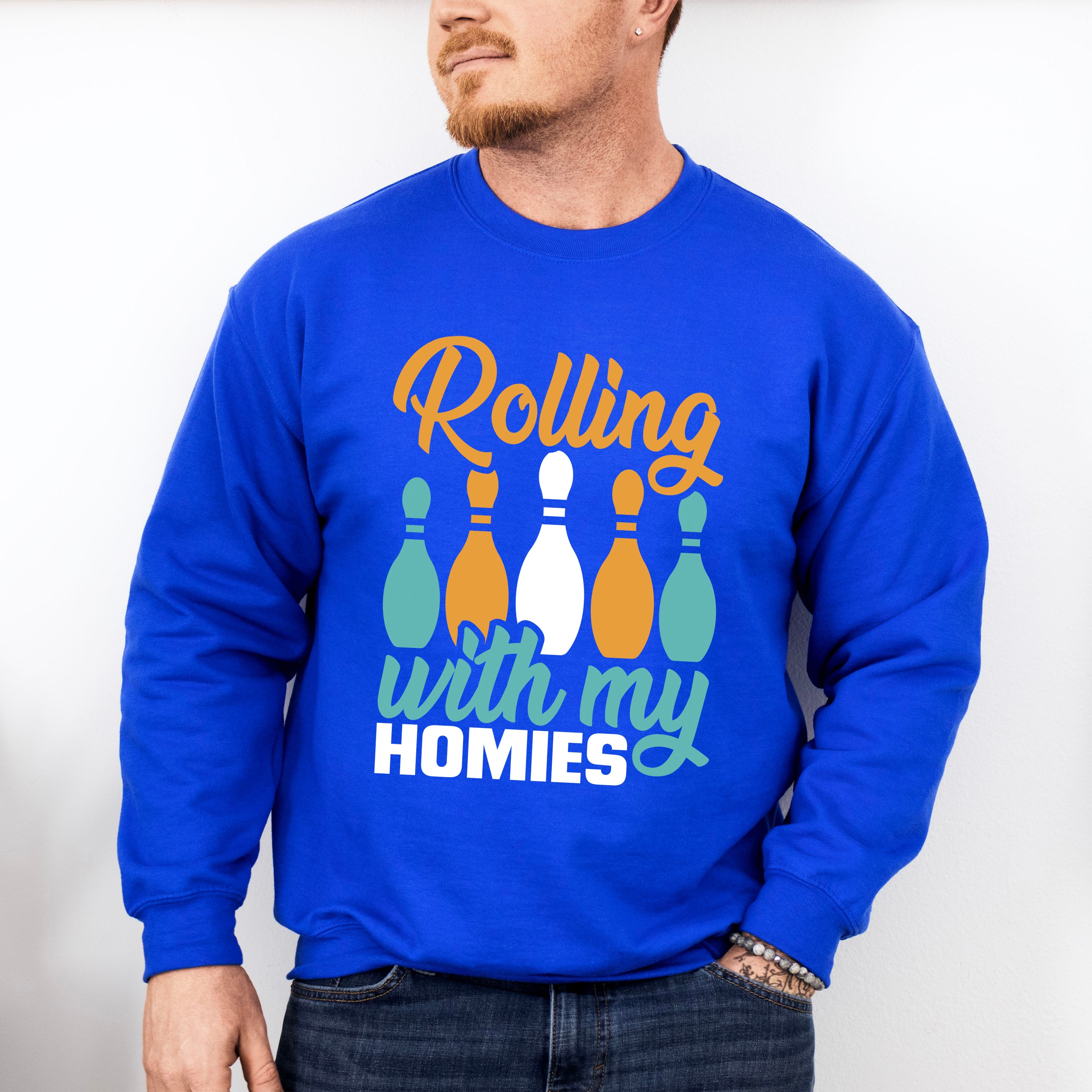 Rolling With My Homies - Bowling Unisex Crewneck T-Shirt Sweatshirt Hoodie