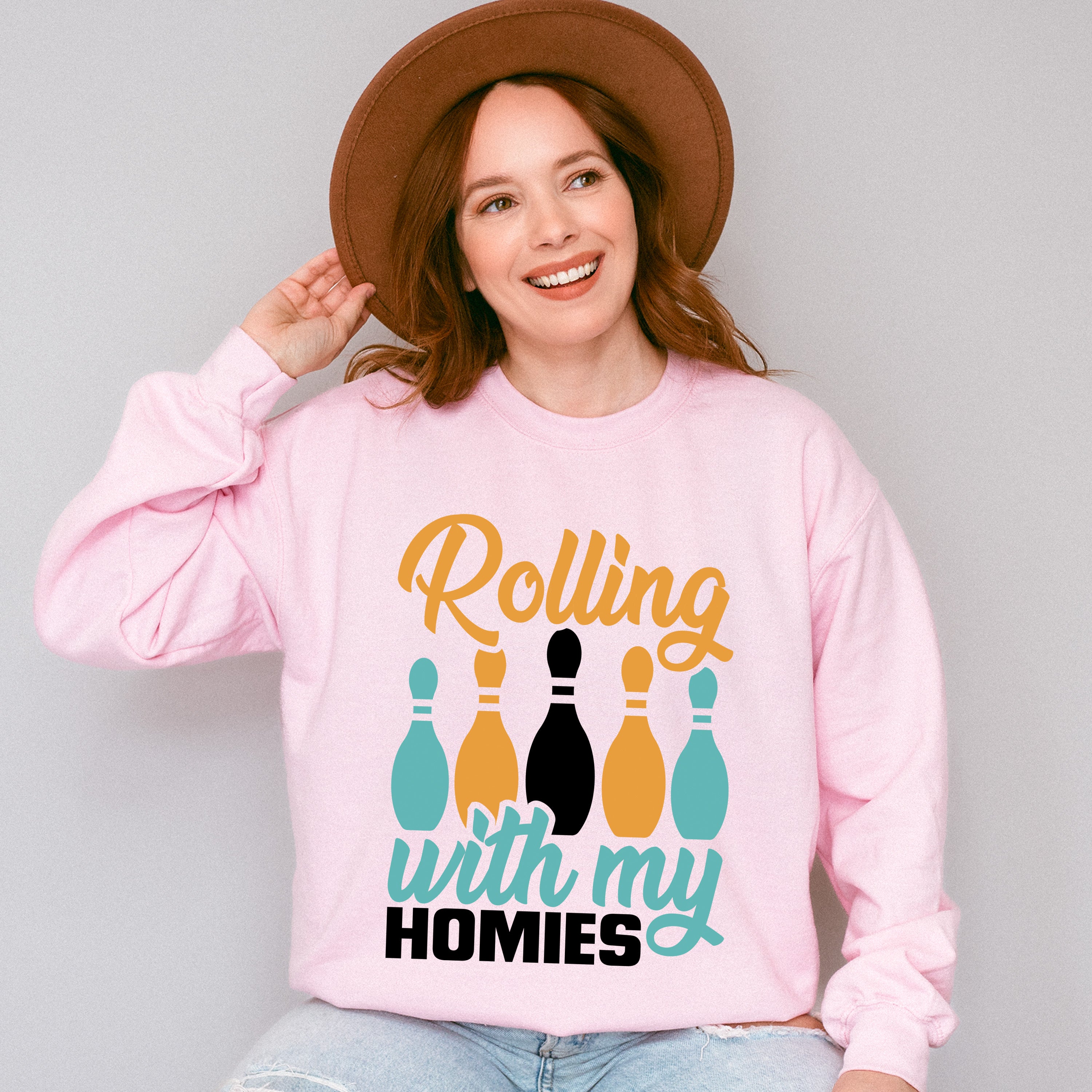 Rolling With My Homies - Bowling Unisex Crewneck T-Shirt Sweatshirt Hoodie
