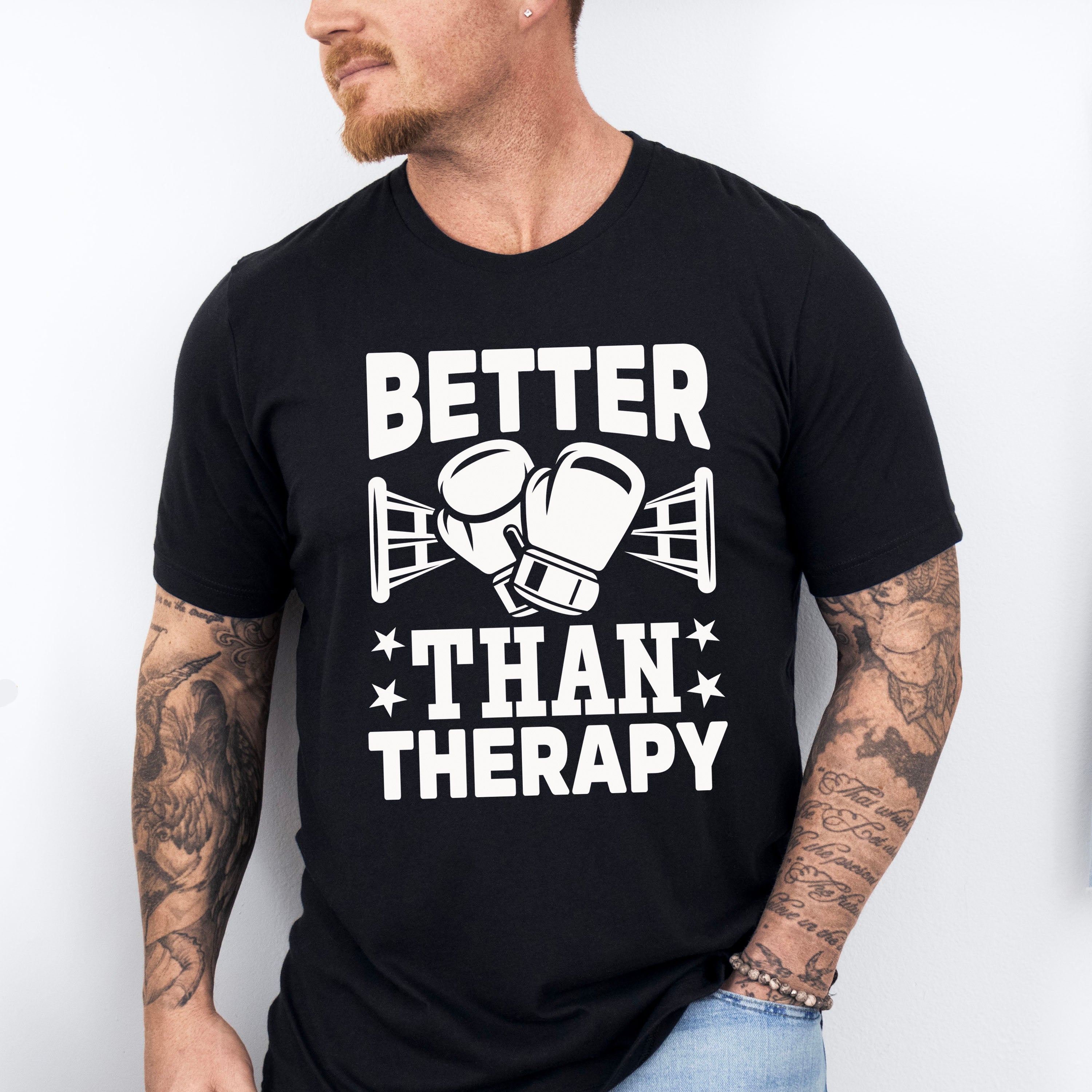 Better Than Therapy - Boxing Unisex Crewneck T-Shirt Sweatshirt Hoodie