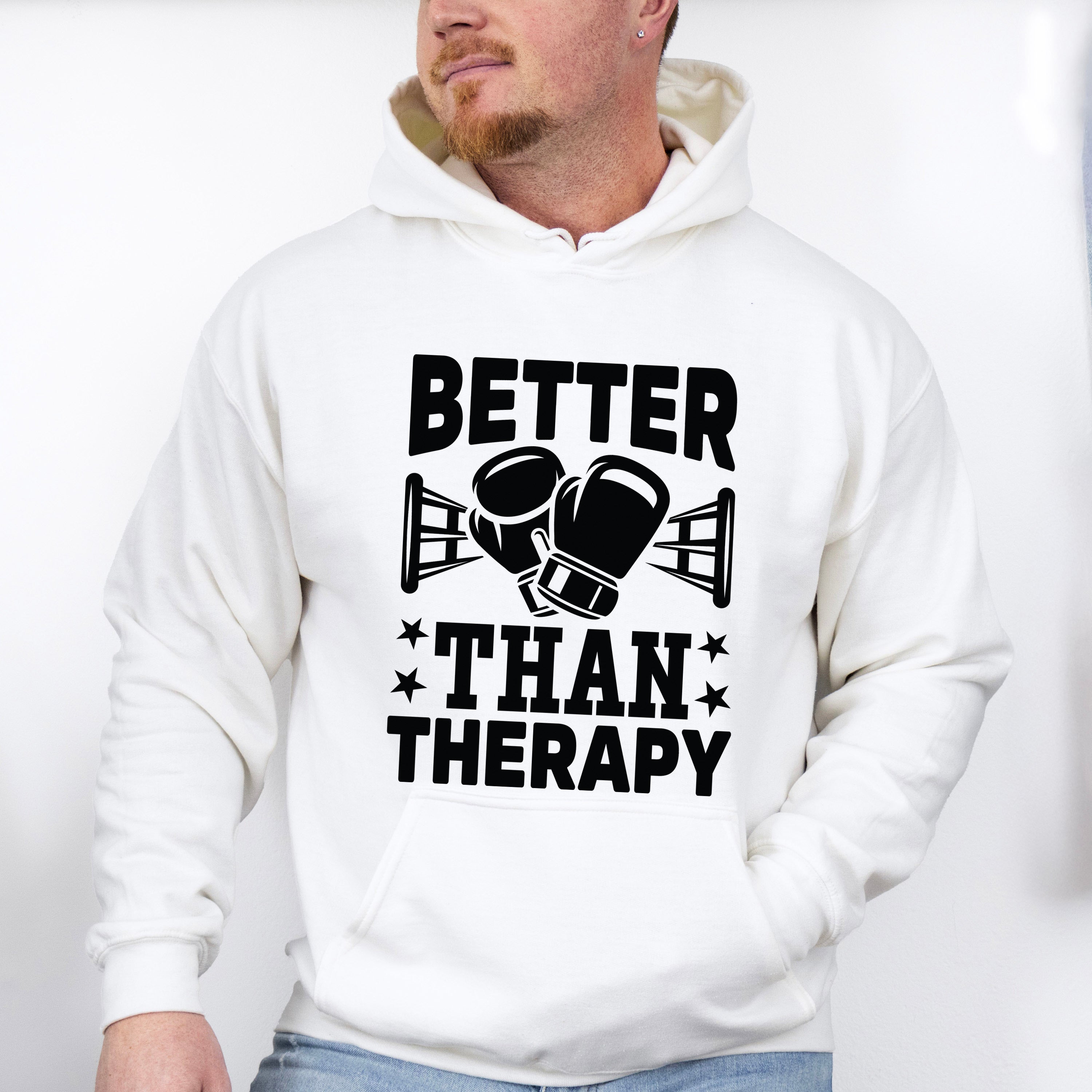 Better Than Therapy - Boxing Unisex Crewneck T-Shirt Sweatshirt Hoodie