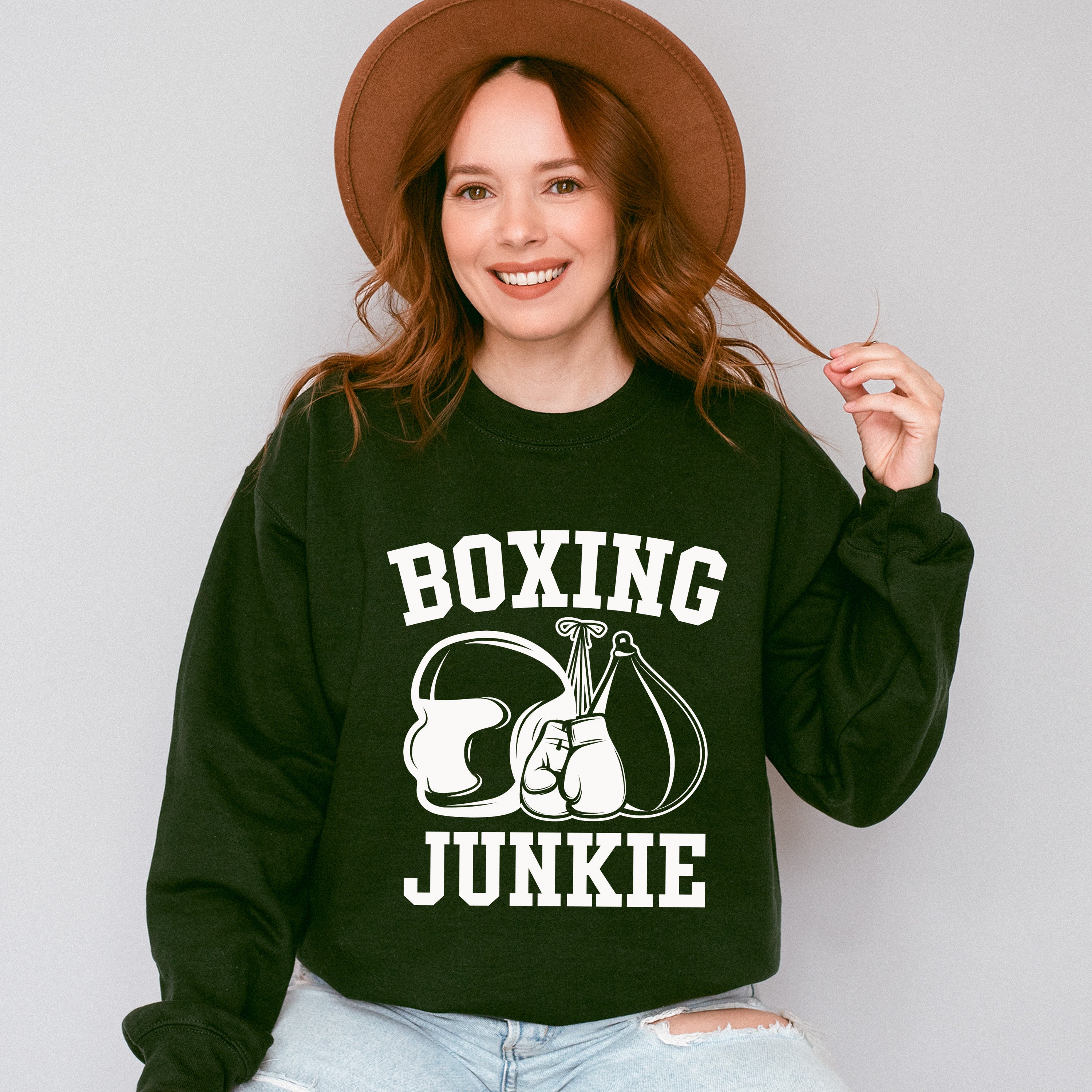 Boxing Junkie - Boxing Unisex Crewneck T-Shirt Sweatshirt Hoodie