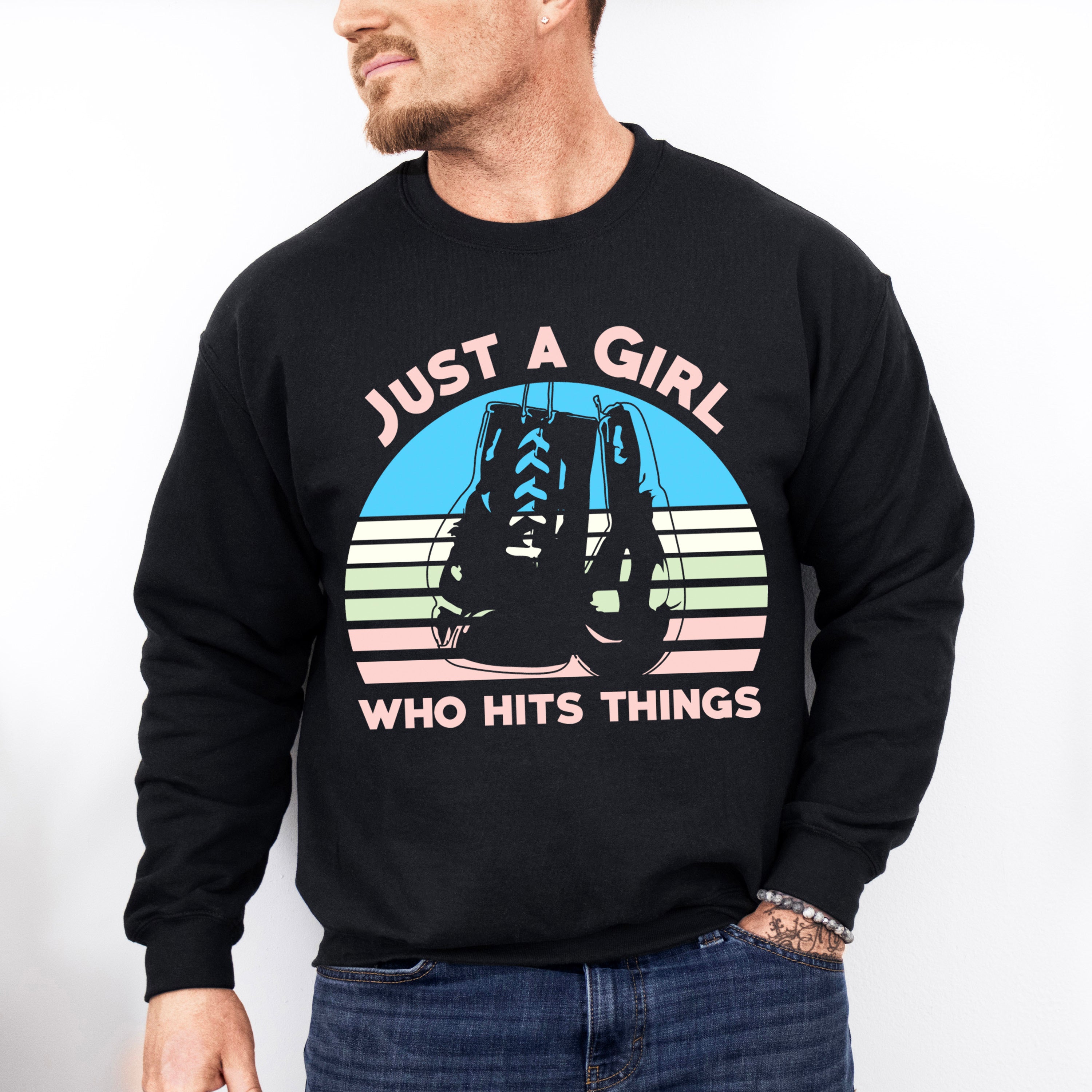 Just A Girl - Boxing Unisex Crewneck T-Shirt Sweatshirt Hoodie