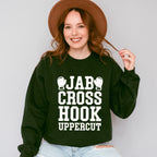 Jab Cross Hook Uppercut - Boxing Unisex Crewneck T-Shirt Sweatshirt Hoodie