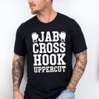 Jab Cross Hook Uppercut - Boxing Unisex Crewneck T-Shirt Sweatshirt Hoodie