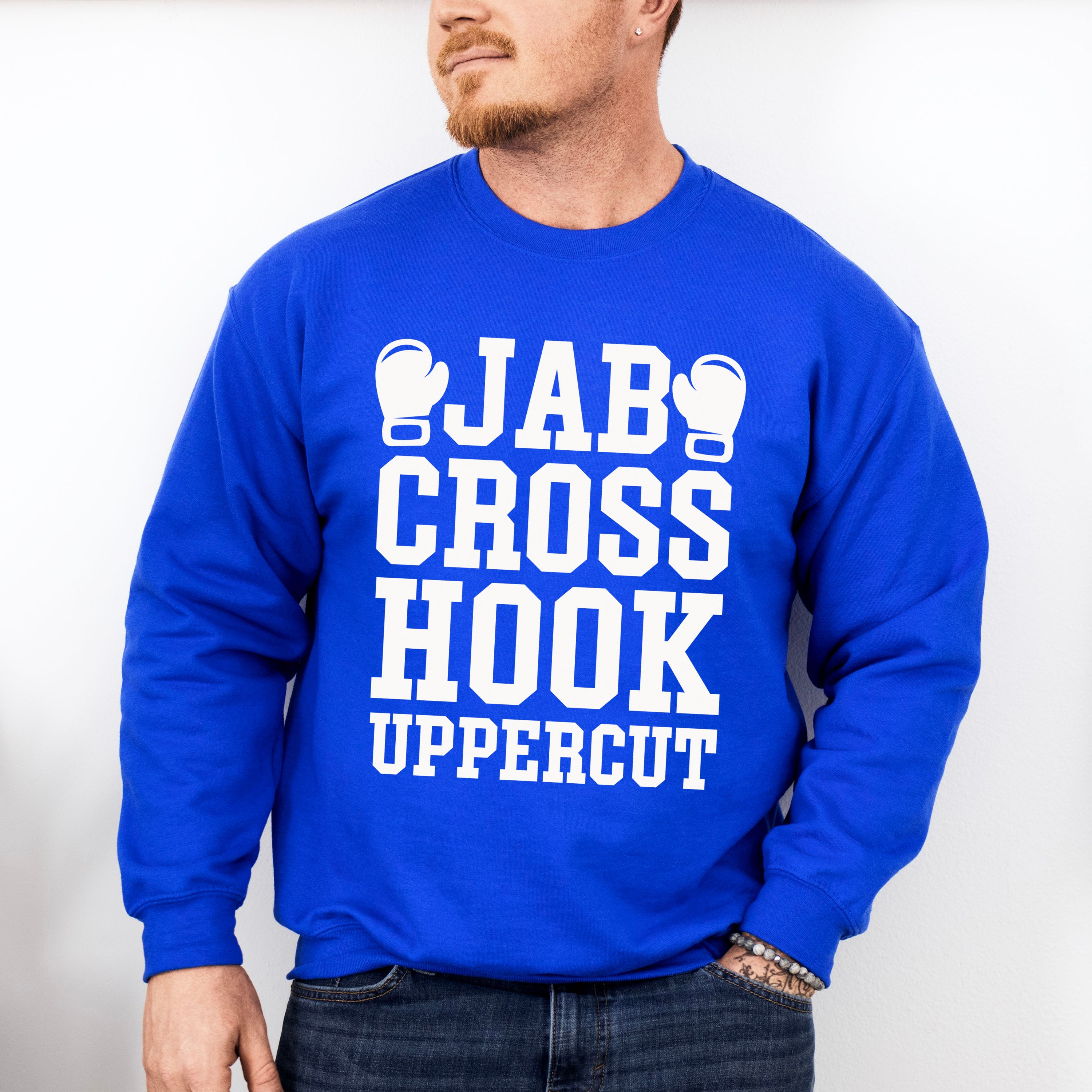 Jab Cross Hook Uppercut - Boxing Unisex Crewneck T-Shirt Sweatshirt Hoodie