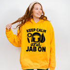 Keep Calm And Jab On - Boxing Unisex Crewneck T-Shirt Sweatshirt Hoodie