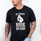 My Right Hook Has It's Own Zip Code - Boxing Unisex Crewneck T-Shirt Sweatshirt Hoodie