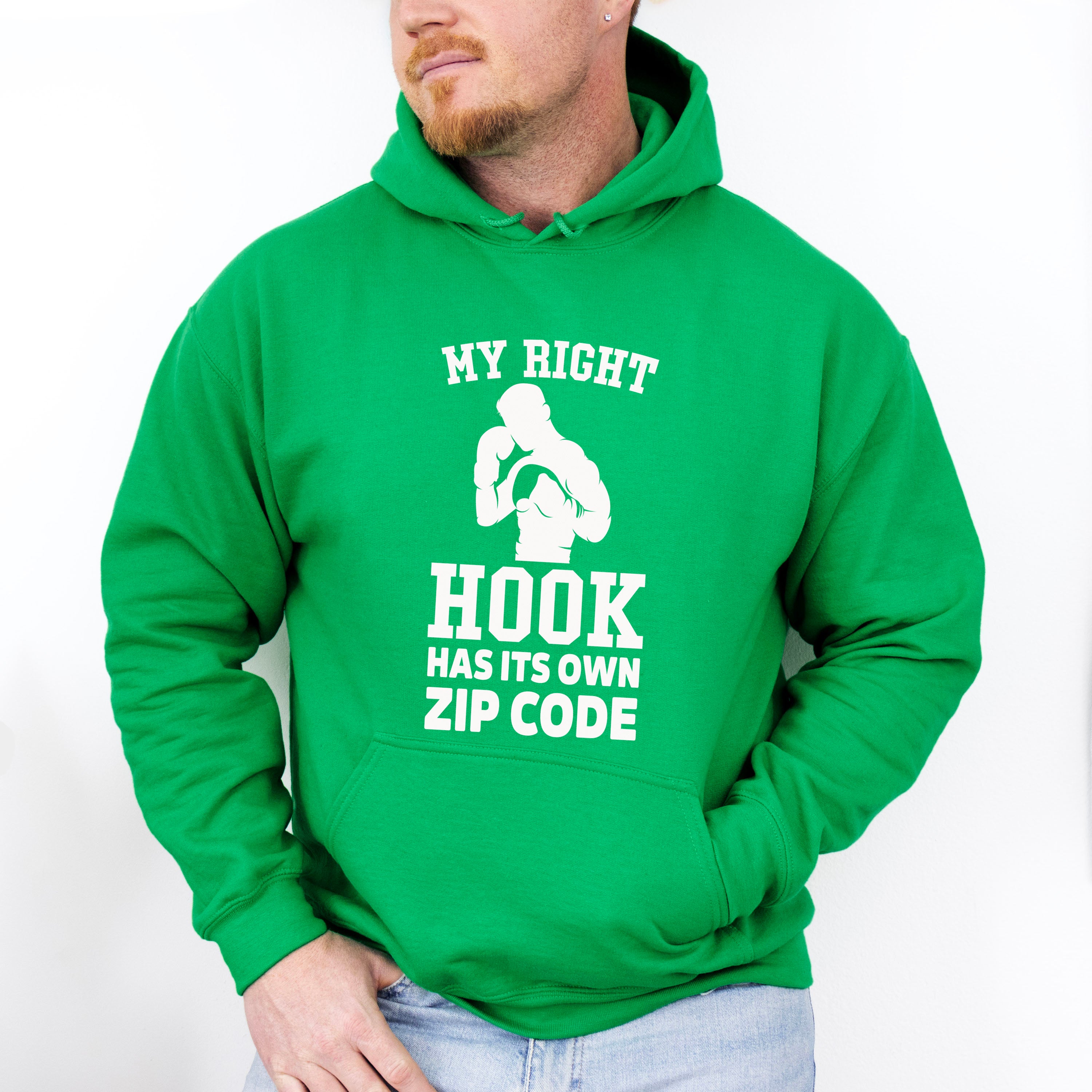 My Right Hook Has It's Own Zip Code - Boxing Unisex Crewneck T-Shirt Sweatshirt Hoodie