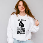My Right Hook Has It's Own Zip Code - Boxing Unisex Crewneck T-Shirt Sweatshirt Hoodie