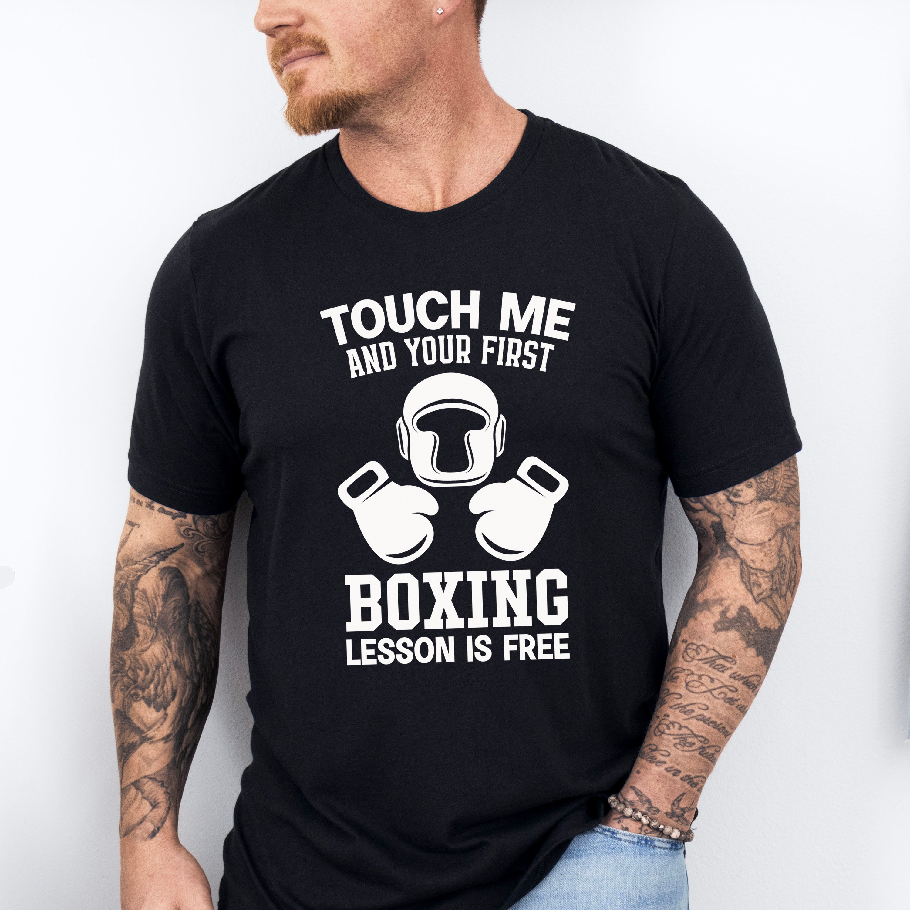 Touch Me And Your First - Boxing Unisex Crewneck T-Shirt Sweatshirt Hoodie
