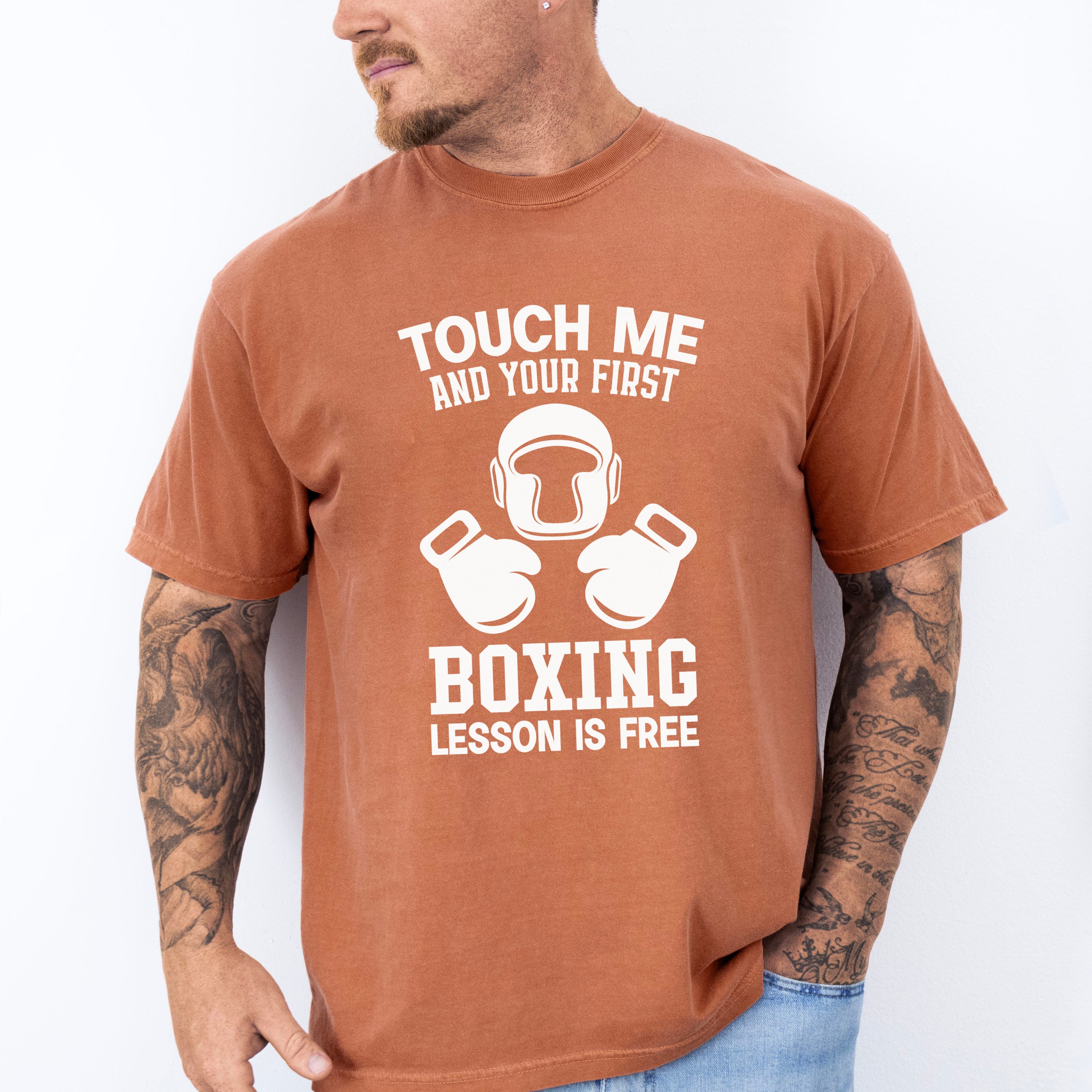 Touch Me And Your First - Boxing Unisex Crewneck T-Shirt Sweatshirt Hoodie