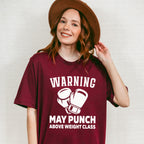 Warning May Punch - Boxing Unisex Crewneck T-Shirt Sweatshirt Hoodie