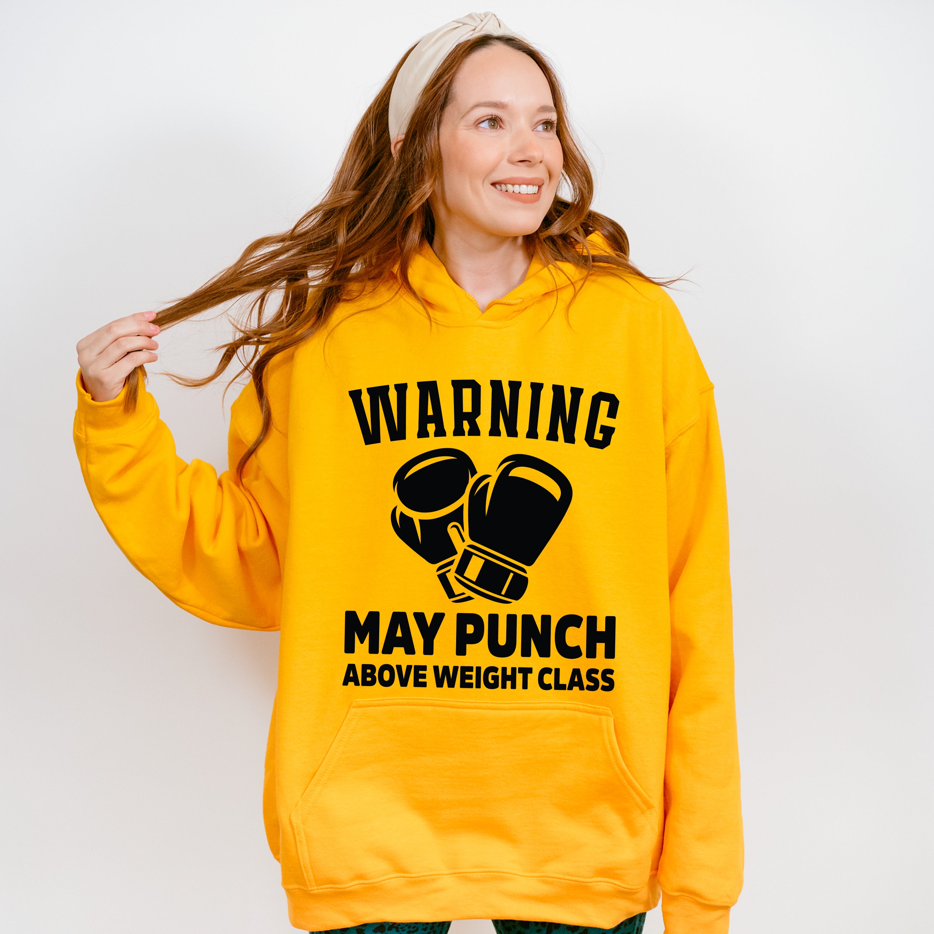 Warning May Punch - Boxing Unisex Crewneck T-Shirt Sweatshirt Hoodie