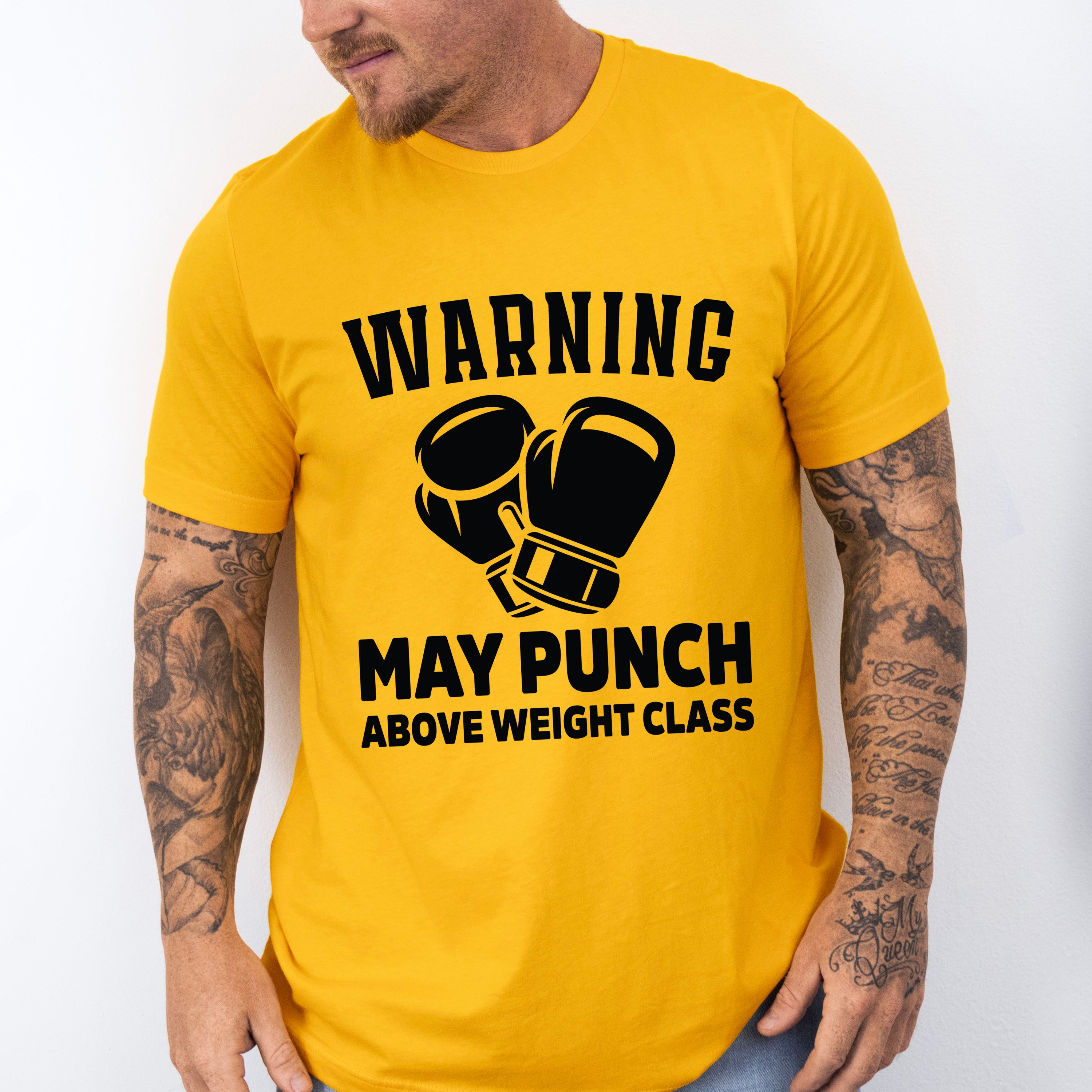 Warning May Punch - Boxing Unisex Crewneck T-Shirt Sweatshirt Hoodie
