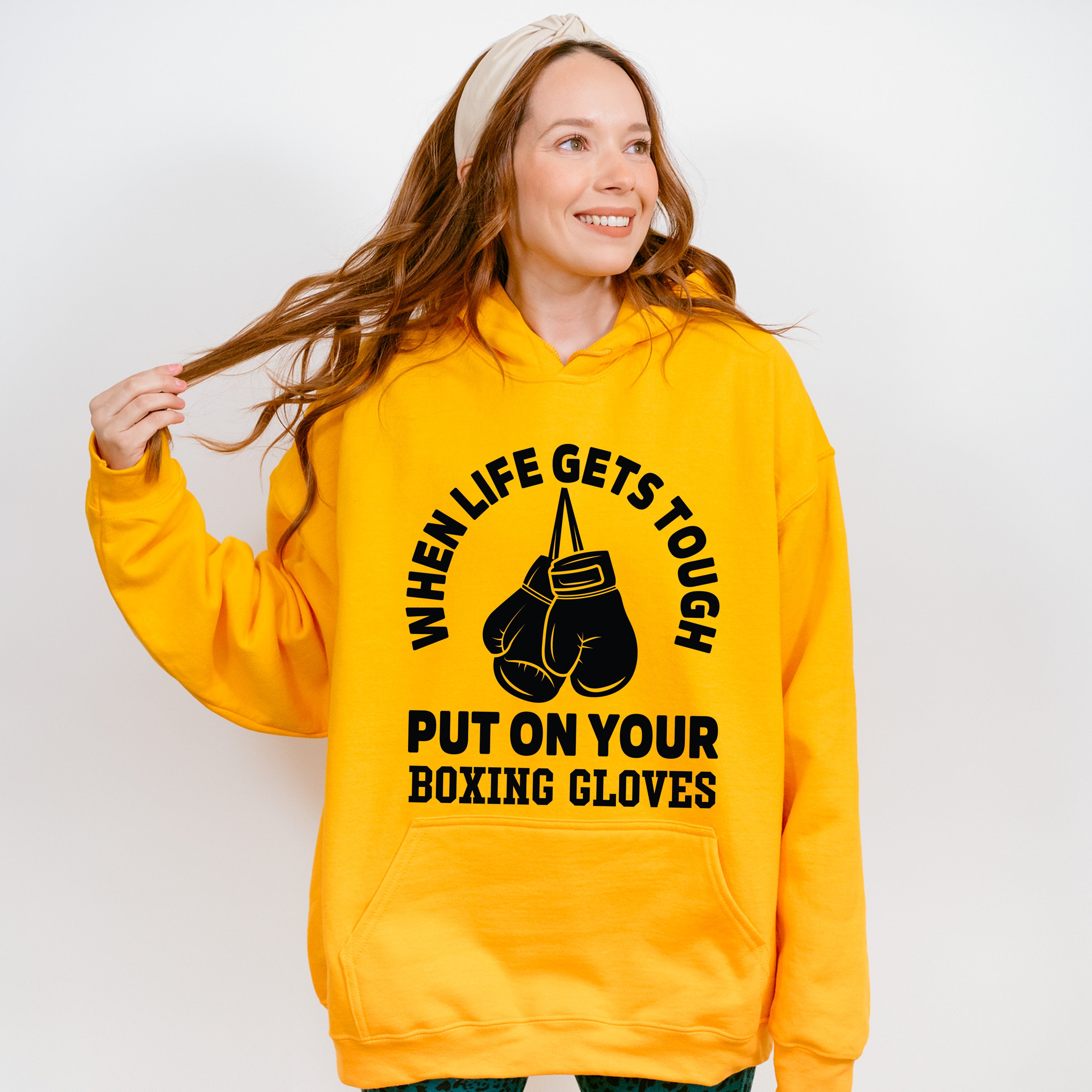When Life Gets Tough - Boxing Unisex Crewneck T-Shirt Sweatshirt Hoodie