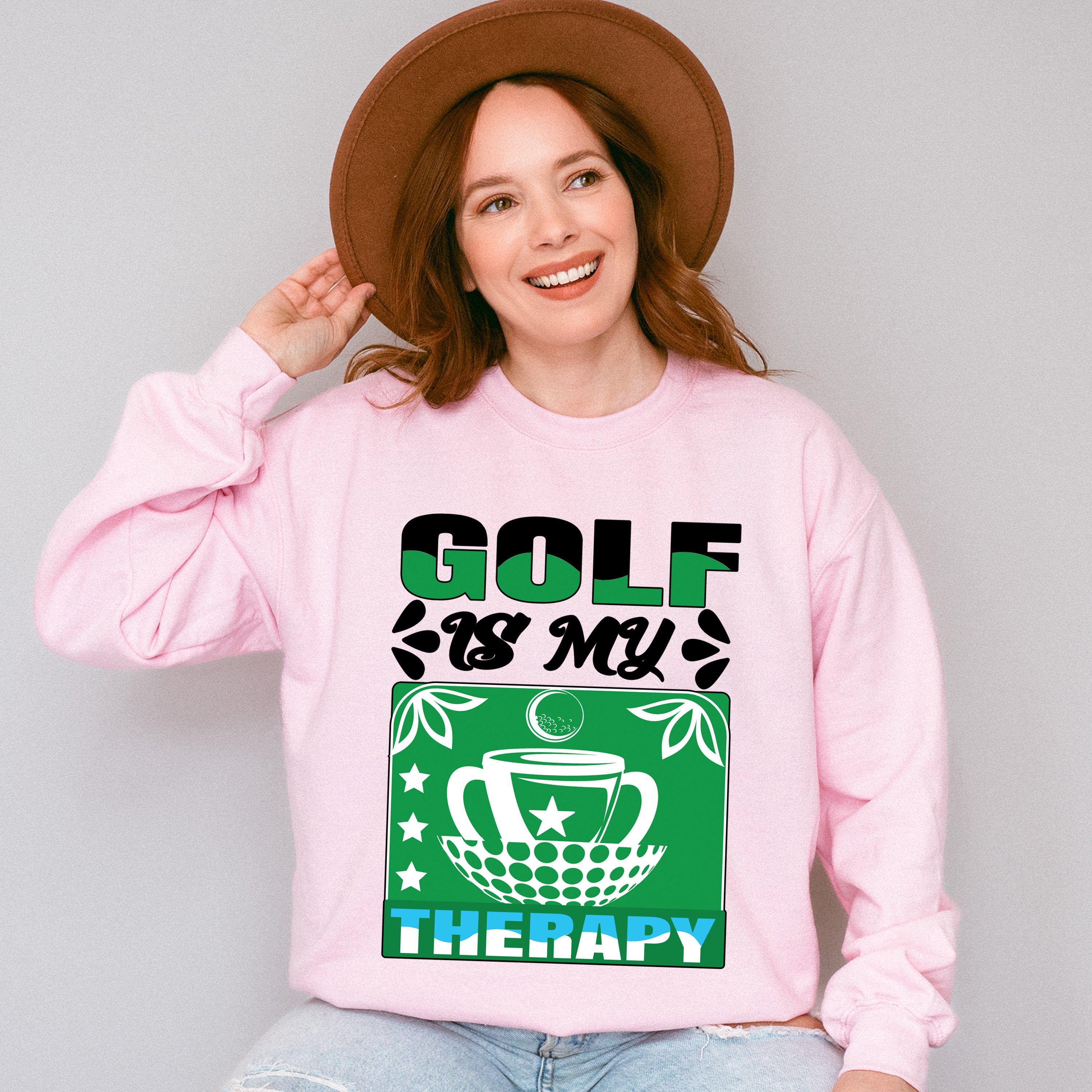 Golf Is My Therapy - Golf Unisex Crewneck T-Shirt Sweatshirt Hoodie