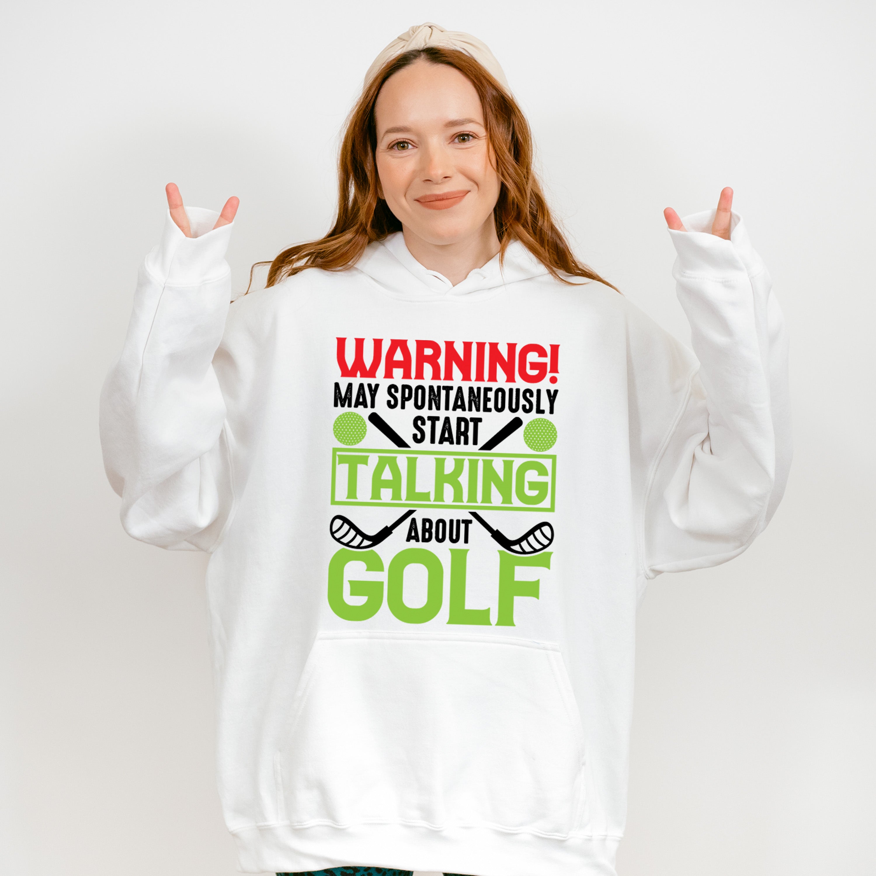 Warning May Spontaneously Start Talking About Golf - Golf Unisex Crewneck T-Shirt Sweatshirt Hoodie