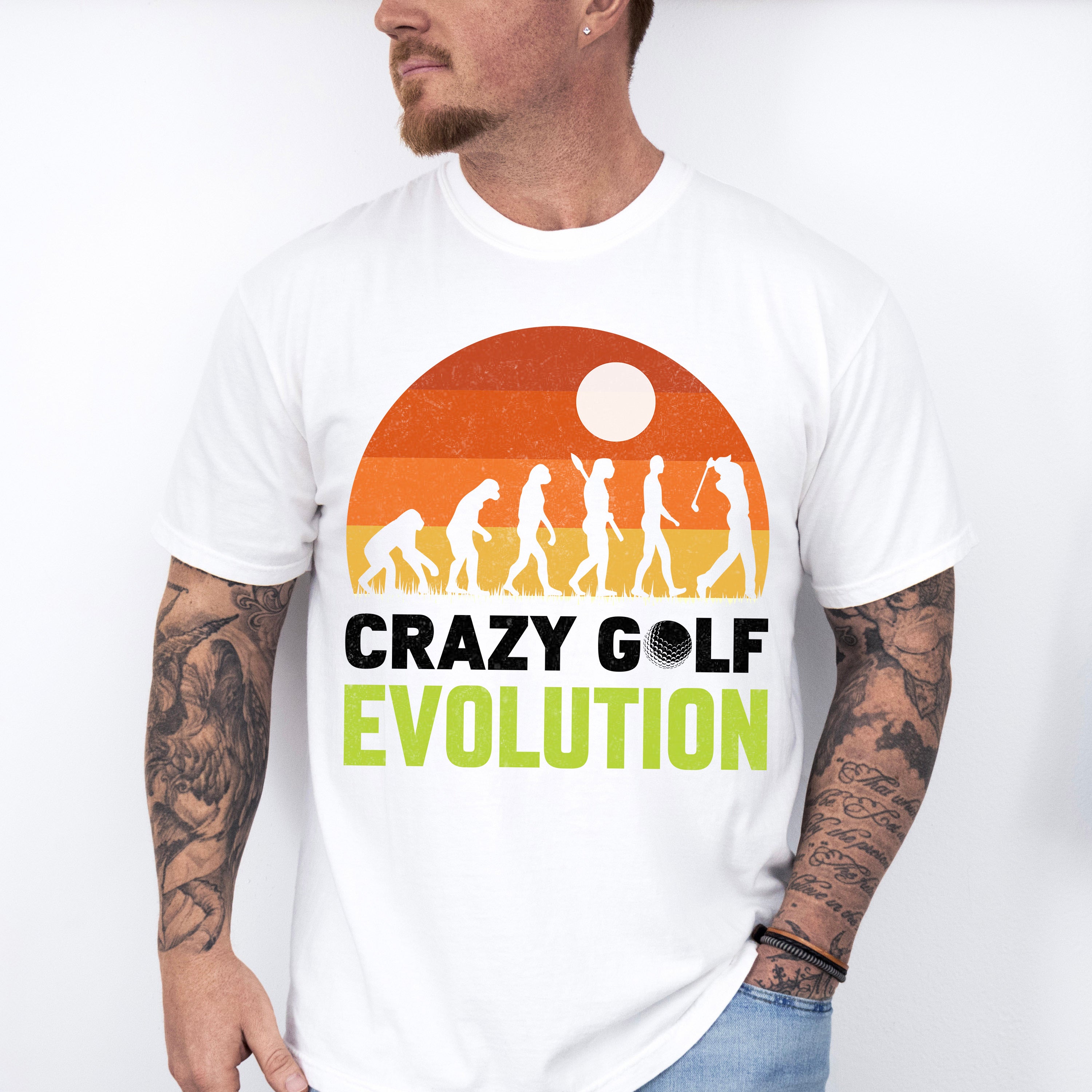 Crazy Golf Evolution - Golf Unisex Crewneck T-Shirt Sweatshirt Hoodie
