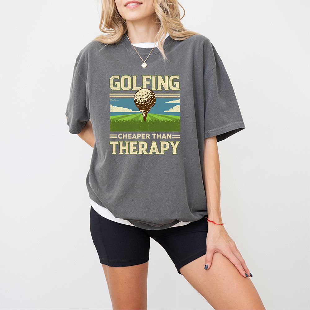 Golfing Cheaper Than Therapy - Golf Unisex Crewneck T-Shirt Sweatshirt Hoodie