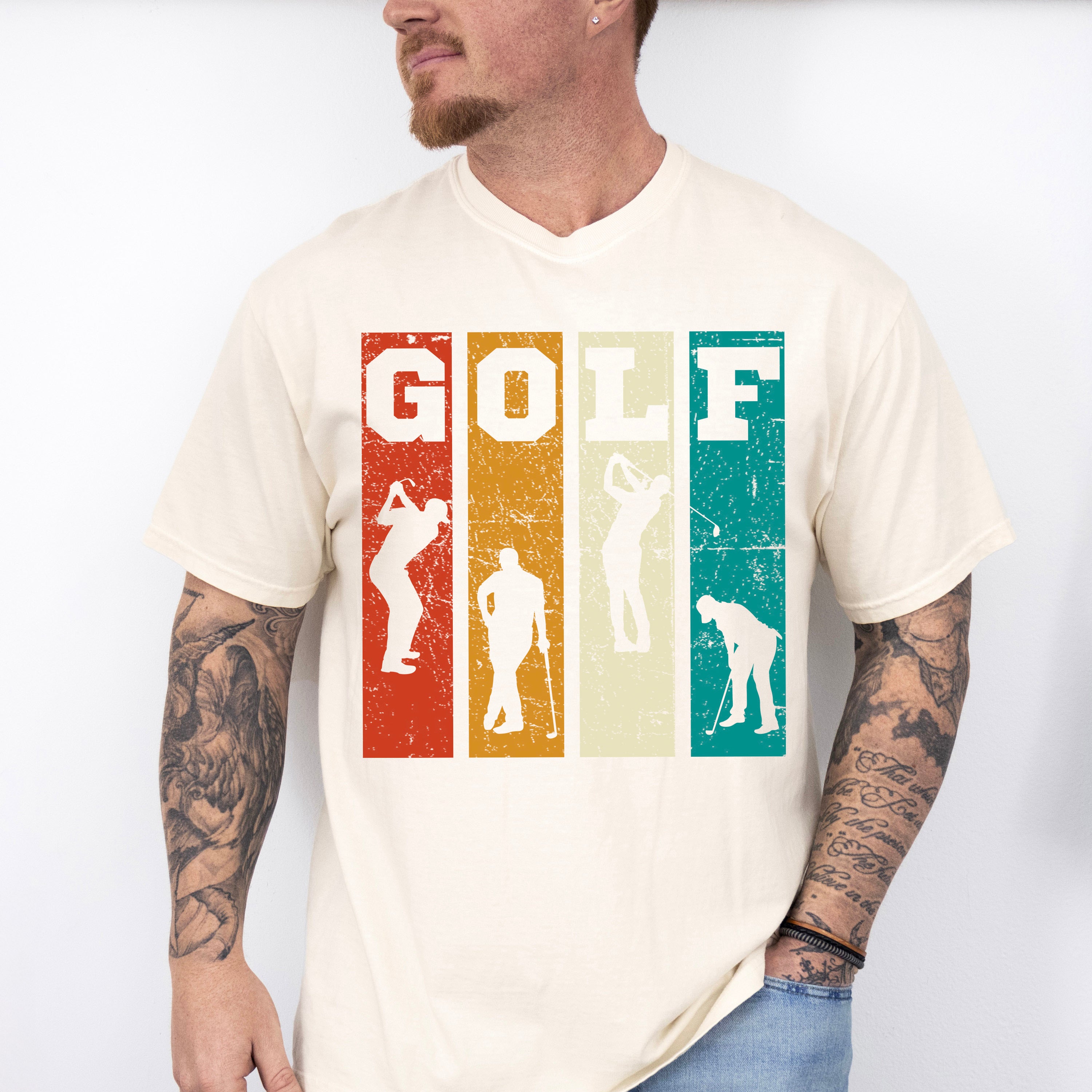 Golfer Silhouette Design - Golf Unisex Crewneck T-Shirt Sweatshirt Hoodie