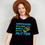 Happiness Is A Long Walk - Golf Unisex Crewneck T-Shirt Sweatshirt Hoodie