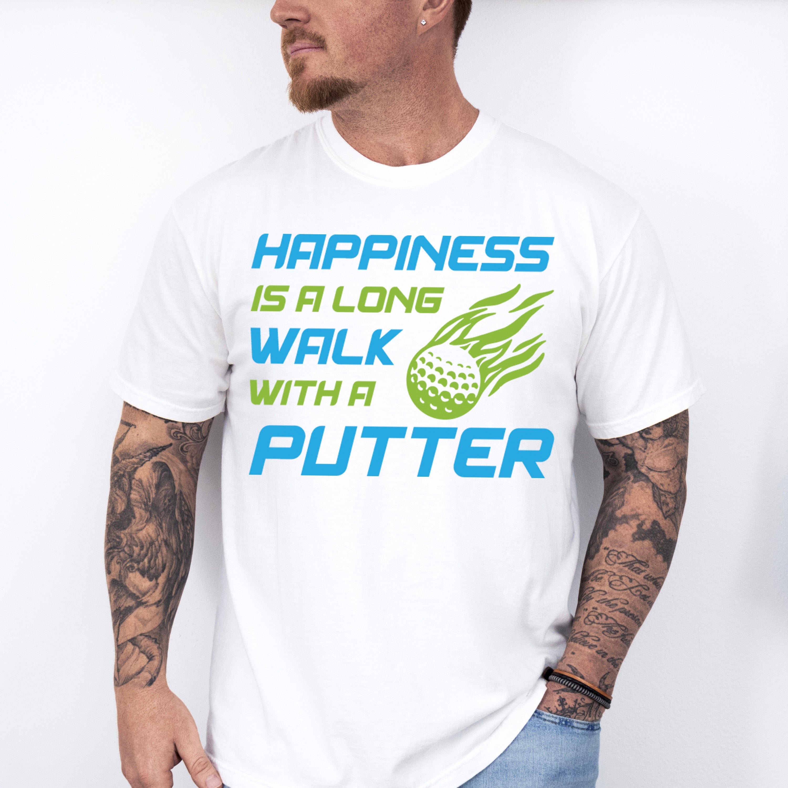 Happiness Is A Long Walk - Golf Unisex Crewneck T-Shirt Sweatshirt Hoodie
