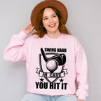 Swing Hard In Case You Hit It - Golf Unisex Crewneck T-Shirt Sweatshirt Hoodie