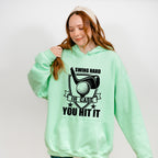 Swing Hard In Case You Hit It - Golf Unisex Crewneck T-Shirt Sweatshirt Hoodie