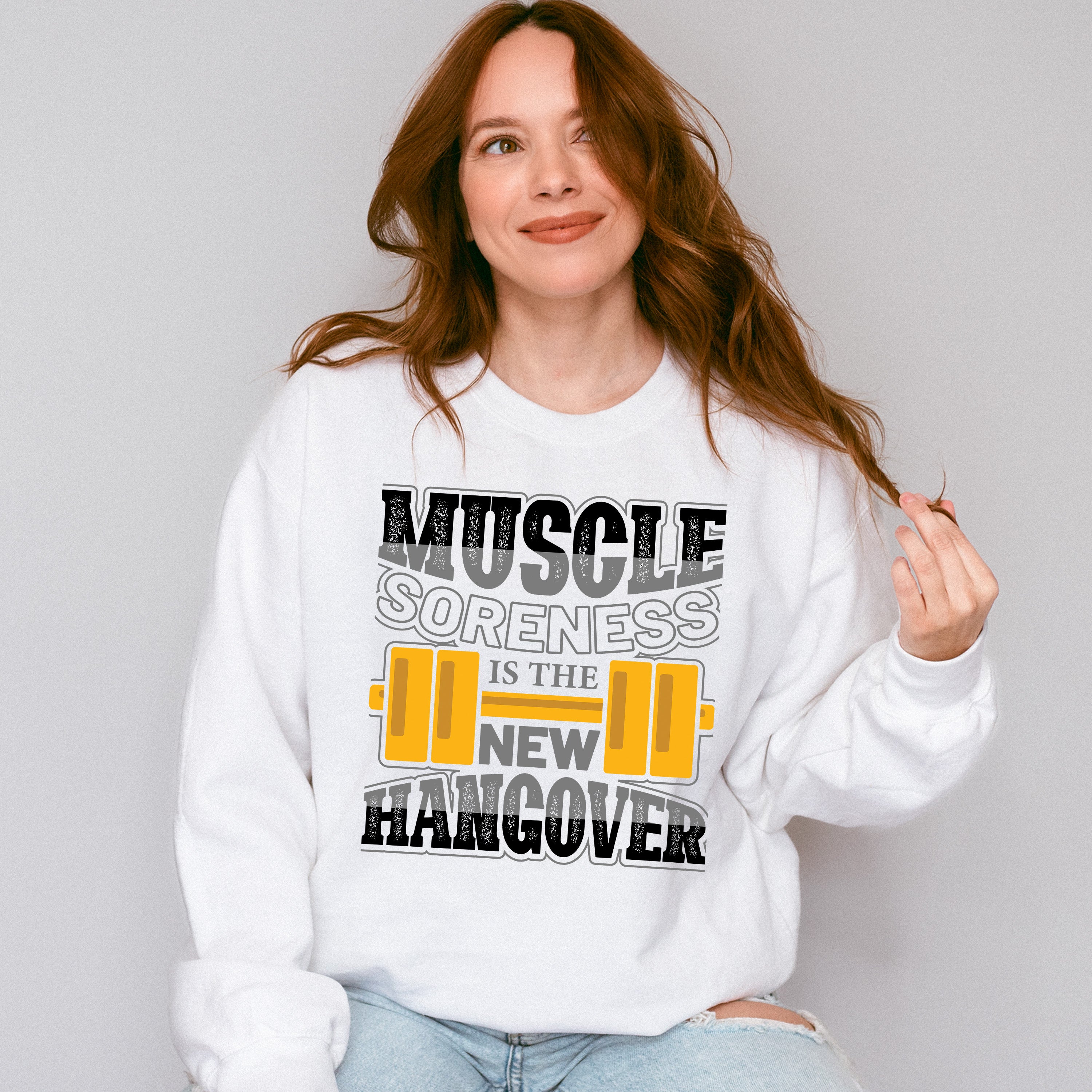 Muscle Soreness Is The New Hangover - GYM Unisex Crewneck T-Shirt Sweatshirt Hoodie