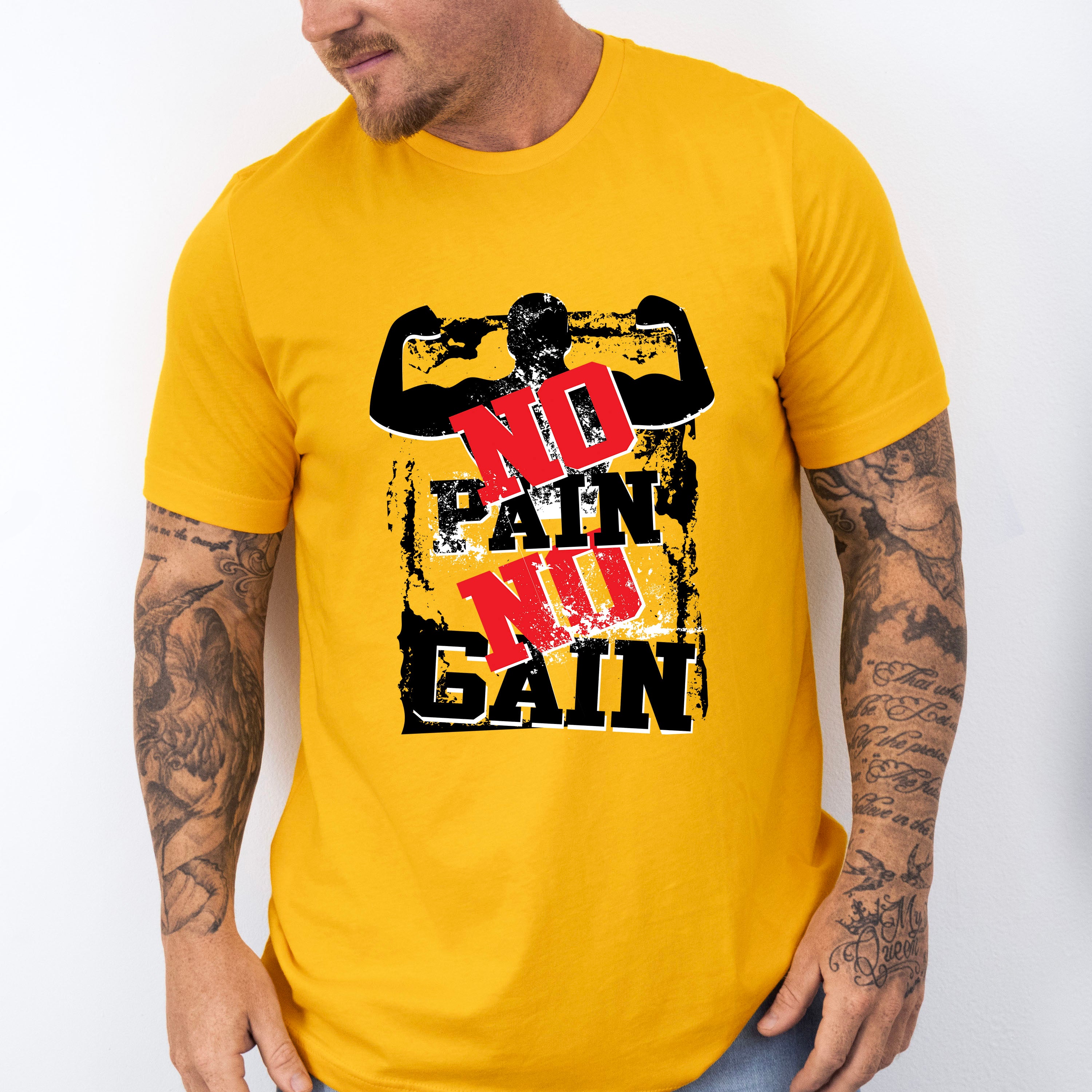 No Pain No Gain - GYM Unisex Crewneck T-Shirt Sweatshirt Hoodie